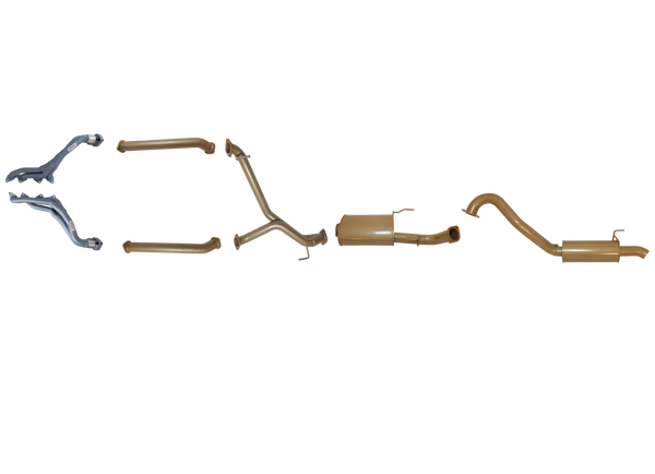 Toyota Landcruiser 100 Series V8 4.7L Petrol 1998/2008 - Single 3" with CAT Delete Pipes and Headers Kit.