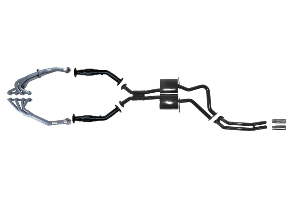 HSV VT VX VY Series 1 8 Cylinder Try-Y Headers 3" Inch System With Rear Pipe Only