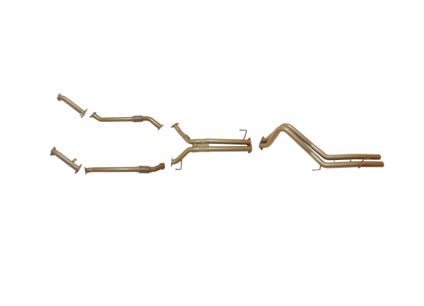 Toyota LandCruiser 200 Series VDJ200 4.5L V8 Twin Turbo Diesel (1VD-FTV) 2008 – Sept 2015 (Non-DPF) – Twin 2.5" Turbo Back Straight Pipe Exhaust System