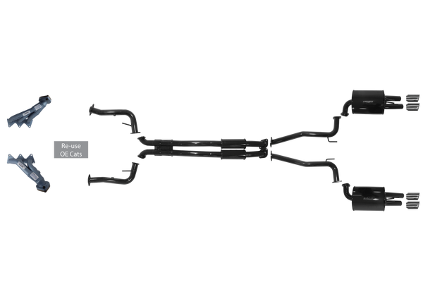 Holden VE Ute 6 Cylinder Up To 2012 with Headers SV6 Duel Outlet