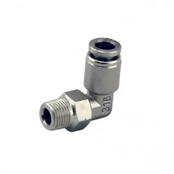 Turbosmart - 1/8" NPT 90º Pushloc Fittings - SS - 1/4"
