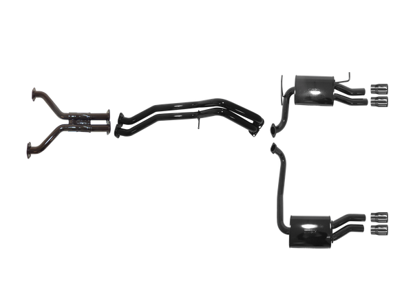 Ford Falcon GT FG and FG-X XR8 5.0L Supercharged Coyote Cat Back System - No Centre Muffler - with Duel Rear Muffler and Quad Tip Outlet