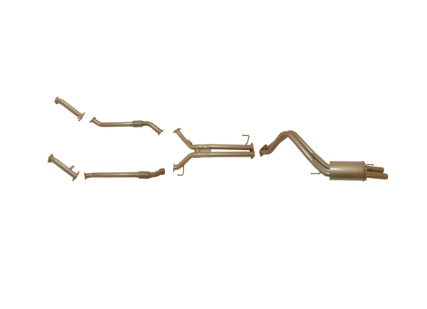 Toyota LandCruiser 200 Series VDJ200 4.5L V8 Twin Turbo Diesel (1VD-FTV) 2008 – Sept 2015 (Non-DPF) – Twin 2.5" Turbo Back Exhaust System with Rear Resonator Assembly