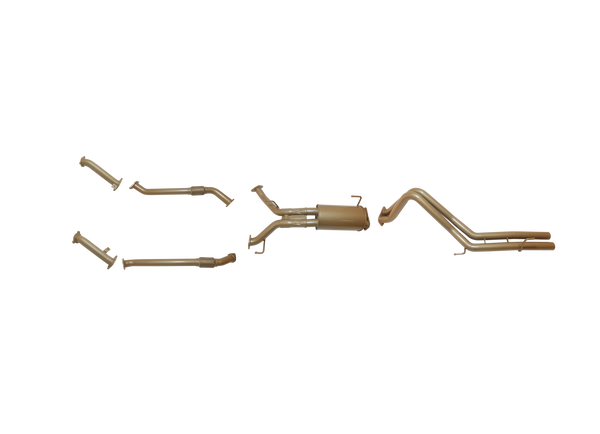 Toyota LandCruiser 200 Series VDJ200 4.5L V8 Twin Turbo Diesel (1VD-FTV) 2008 – Sept 2015 (Non-DPF) – Twin 2.5" Turbo Back Exhaust System with Centre Muffler Assembly