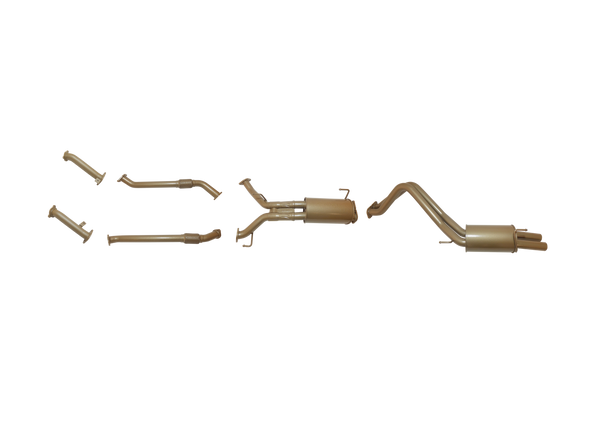 Toyota LandCruiser 200 Series VDJ200 4.5L V8 Twin Turbo Diesel (1VD-FTV) 2008 – Sept 2015 (Non-DPF) – Twin 2.5" Turbo Back Exhaust System with Centre Muffler & Rear Resonator