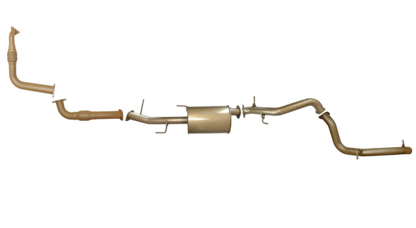 Mitsubishi Pajero  NW (4M41T) 3.2L Turbo Diesel June 2012 to Nov 2016 - 3 Inch Turbo Back Exhaust System with Cat and Centre Muffler
