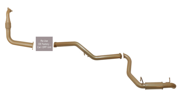 Mitsubishi Pajero NS - Auto Only (4M41T) 3.2L Turbo Diesel Nov 2006 to Aug 2009 DPF Model - 3 Inch (DPF Back Exhaust System with Rear Resonator