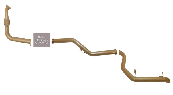 Mitsubishi Pajero NS - Auto Only (4M41T) 3.2L Turbo Diesel Nov 2006 to Aug 2009 DPF Model - 3 Inch (DPF Back) Exhaust System with Straight Through No Mufflers