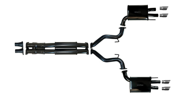 Ford Mustang (7th Generation S650) 2023 to Present 5.0L V8 Coyote 3 Inch Cat Back System to Suit both LH And RH Drive Quad Tip Rear